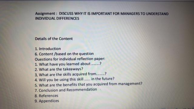Assignment : DISCUSS WHY IT IS IMPORTANT FOR