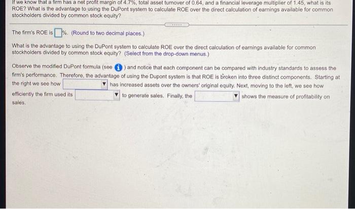 HELP 1) 2) If we know that a firm has a net