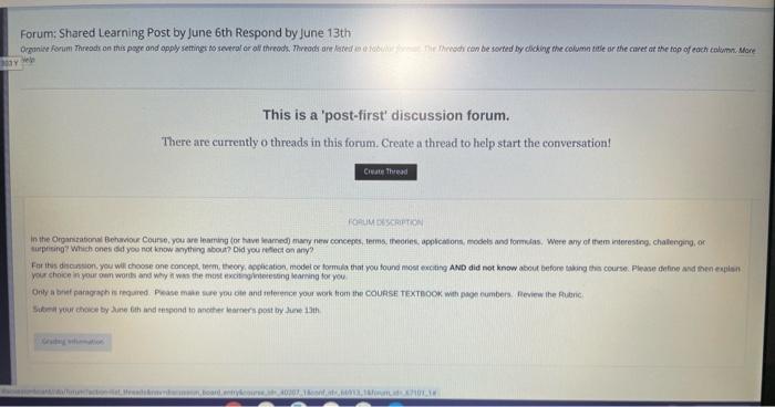 Forum: Shared Learning Post by June 6th Respond