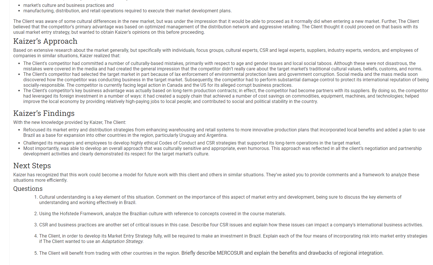 5. The Client will benefit from trading with