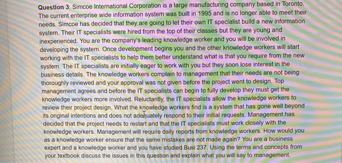 This is also a business managemnt course question