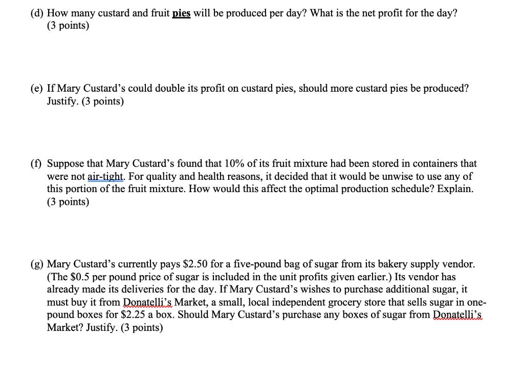 QUESTION 1: Graphical Method and Sensitivity