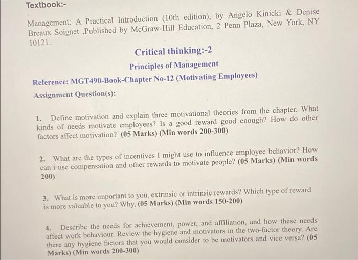 with references in Apa style Management: A