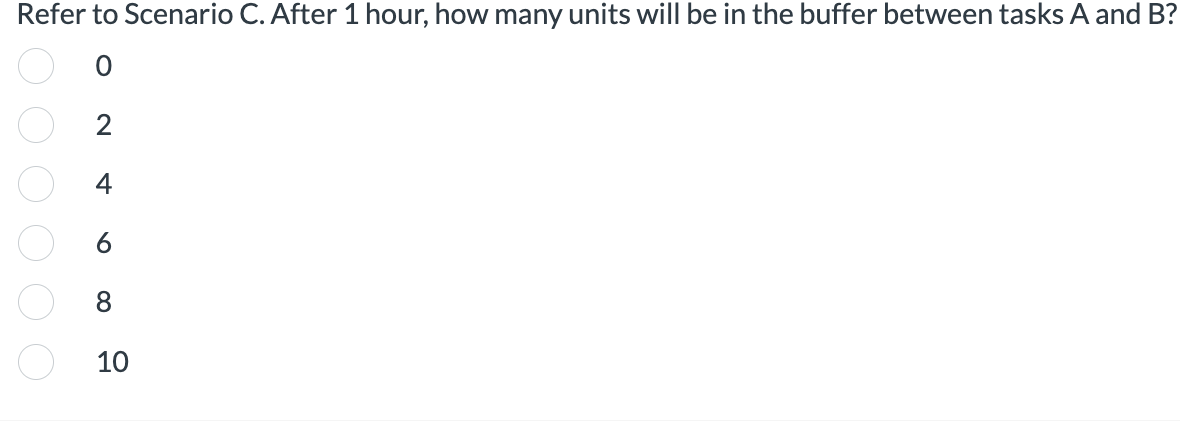 Scenario C: Suppose you have a three task