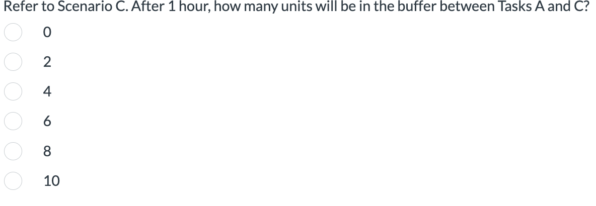 Scenario C: Suppose you have a three task