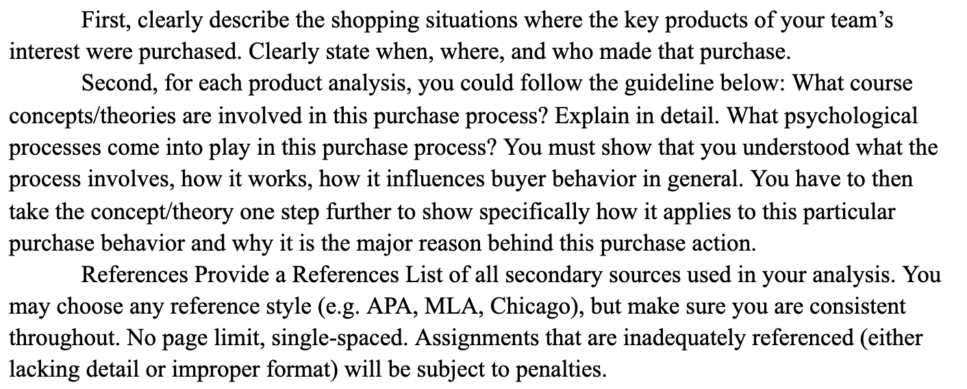 First, clearly describe the shopping situations