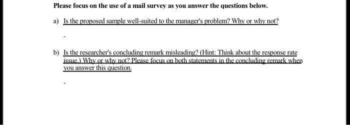In this exercise, you are presented with two