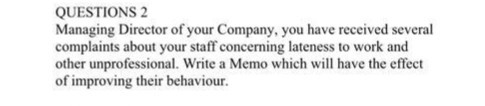 QUESTIONS 2 Managing Director of your Company,