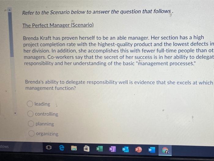 Refer to the Scenario below to answer the