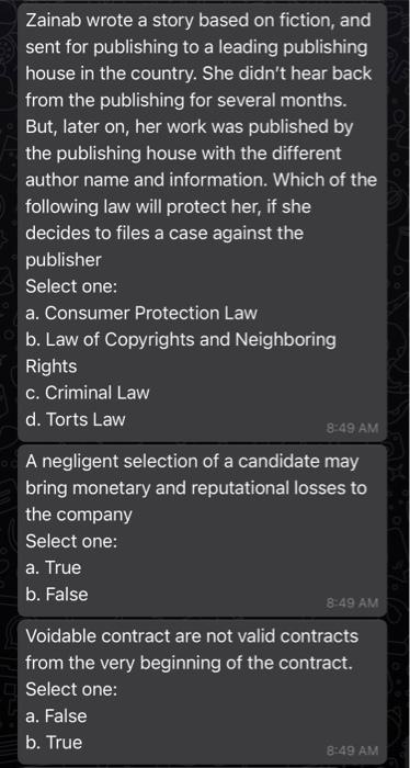 Zainab wrote a story based on fiction, and sent