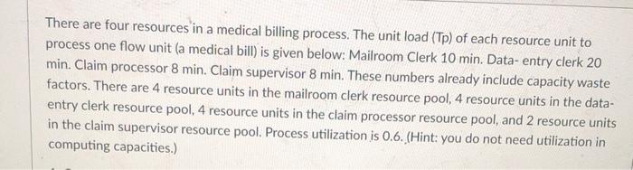There are four resources in a medical billing