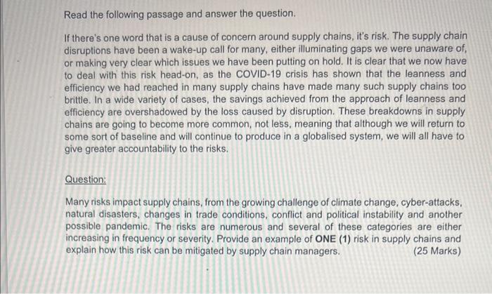 Read the following passage and answer the