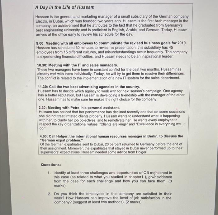 A Day in the Life of Hussam Hussam is the general