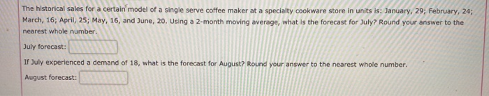 The historical sales for a certain model of a