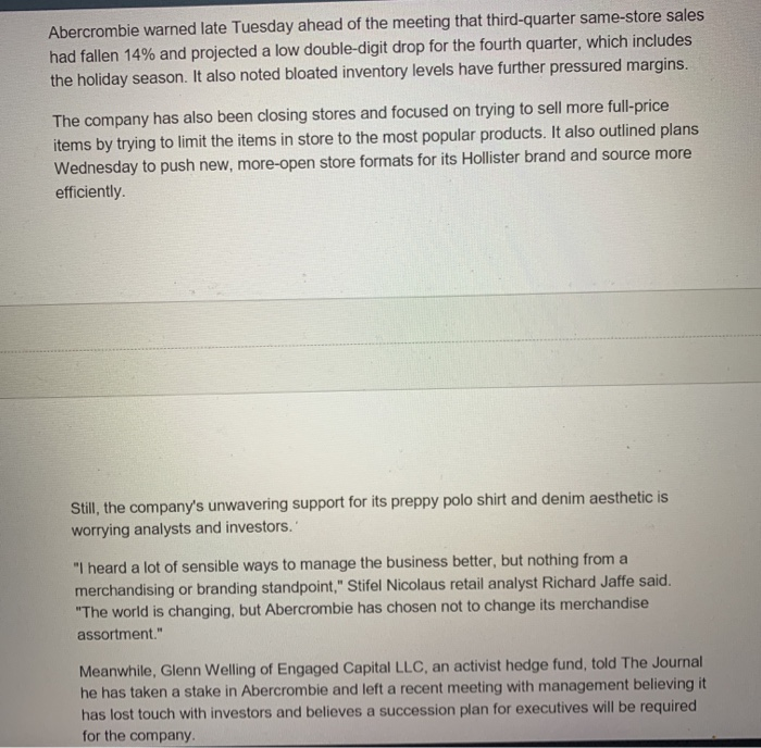 How does the current and future Abercrombie and