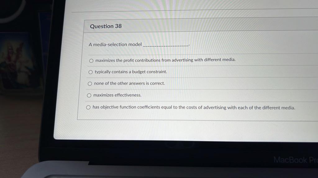 A media-selection model maximizes the profit