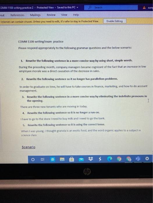 plz do it asap COMM 1106 writing practice 2 -