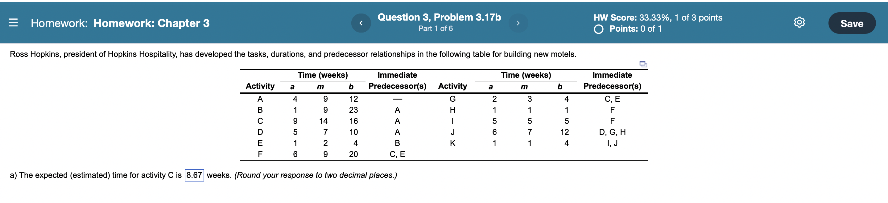 = Homework: Homework: Chapter 3 Question 3,