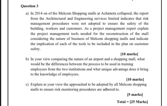 Question 4 a. There is an exhibition to showcase