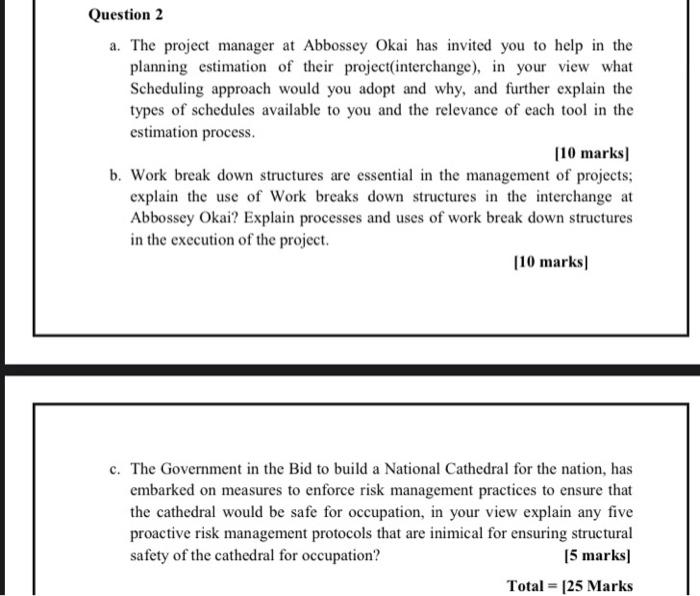 Question 4 a. There is an exhibition to showcase