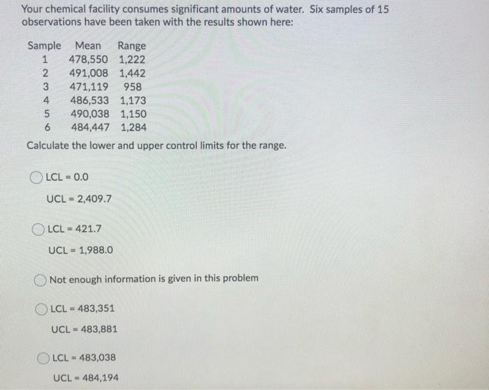 13 Your chemical facility consumes significant