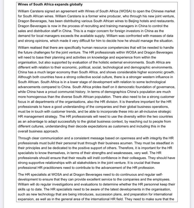 Wines of South Africa expands globally William