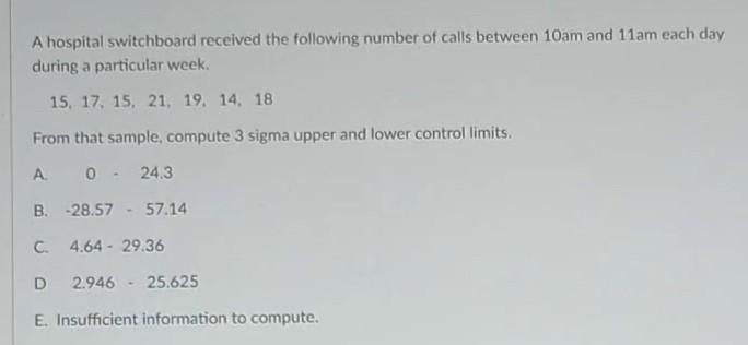 A hospital switchboard received the following