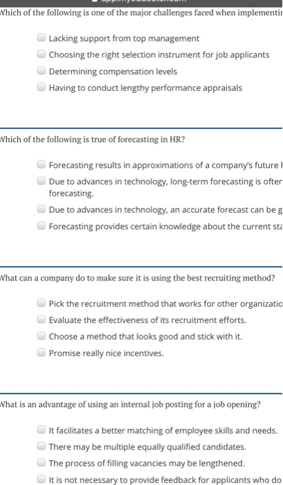 Which of the following is one of the major