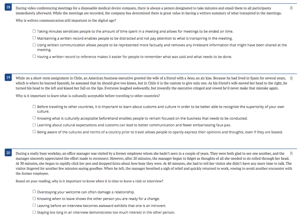 18 During video conferencing meetings for a