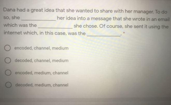 So, she Dana had a great idea that she wanted to