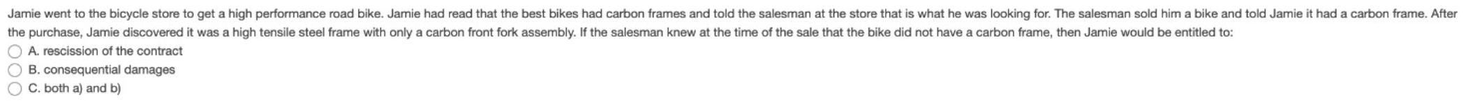 Jamie went to the bicycle store to get a high