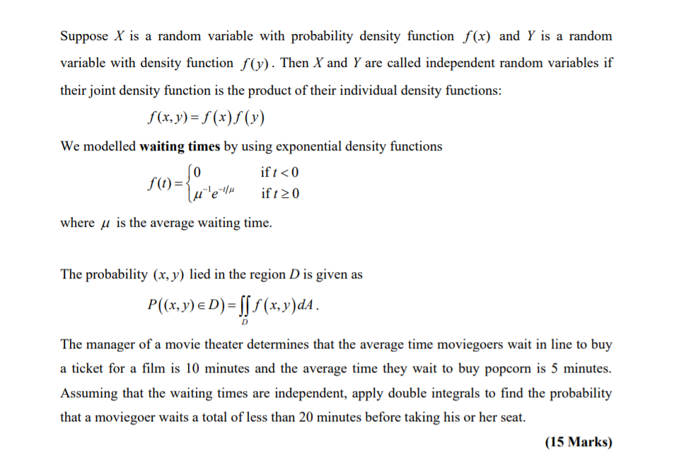 Suppose X is a random variable with probability