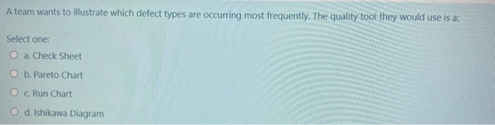 A team wants to illustrate which defect types are