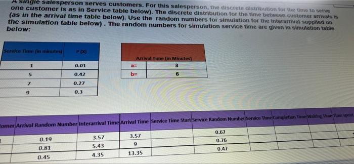 solve the tables Question: Consider the following