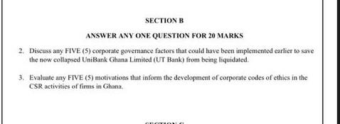 ANSWER ANY ONE QUESTION FOR 20 MARKS 2. Discuss