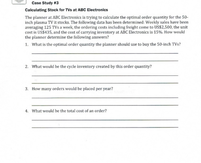 Case Study #1 Calculating the standard deviation