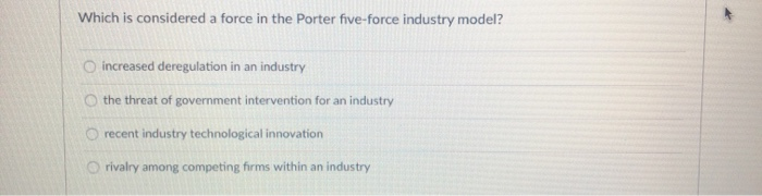 Which is considered a force in the Porter