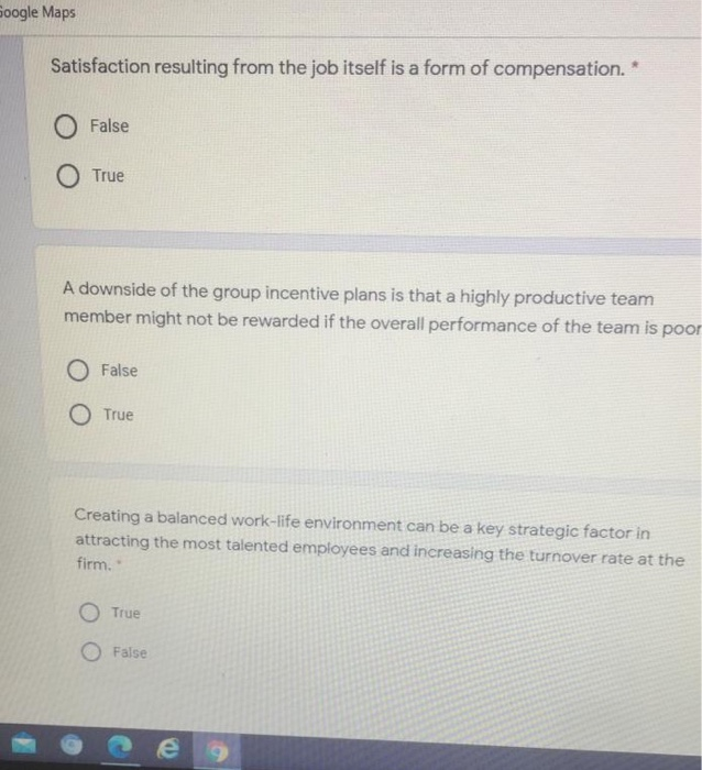 Google Maps Satisfaction resulting from the job