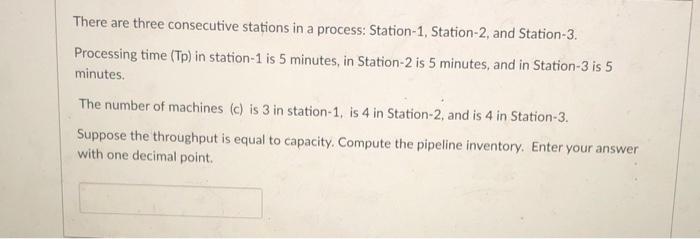 There are three consecutive stations in a