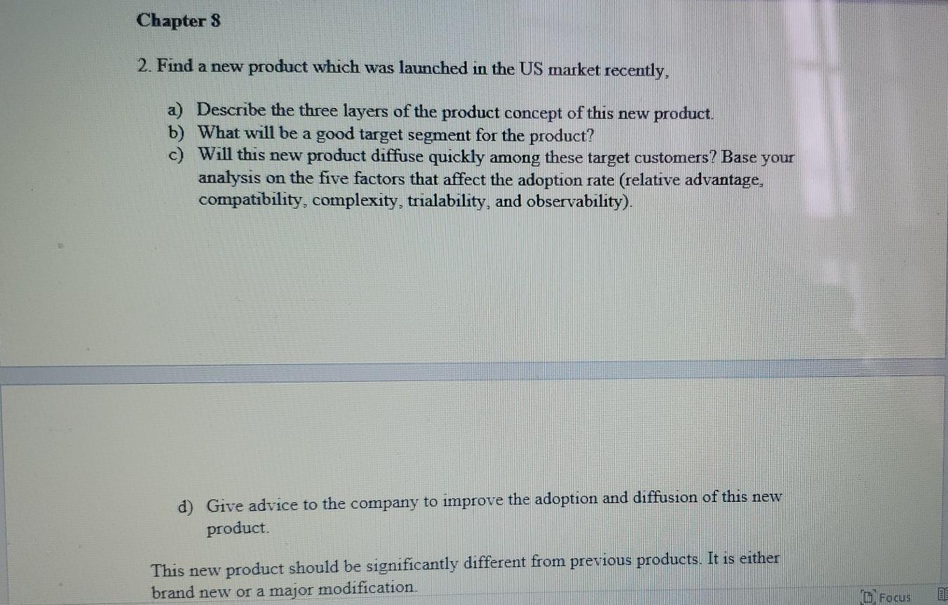 Chapter 9 3. Find a product category and identify