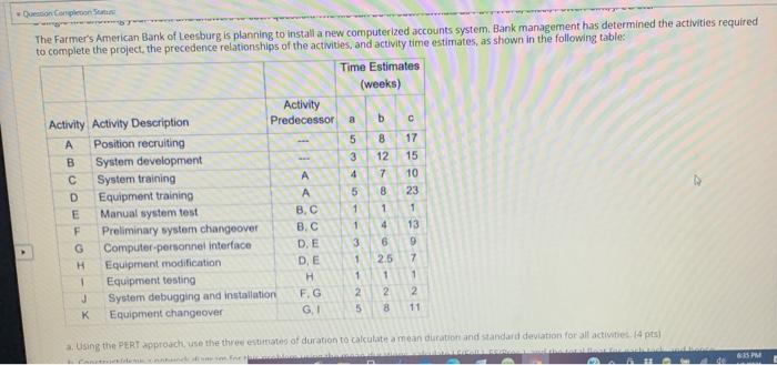 need help on e,f,g - please a Demo Completo The