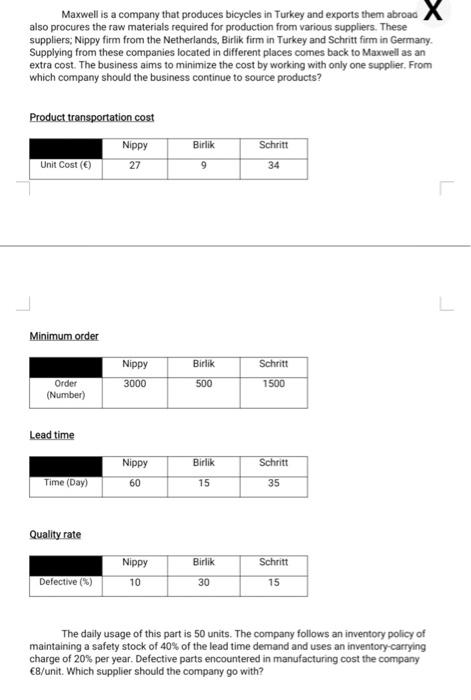 Maxwell is a company that produces bicycles in