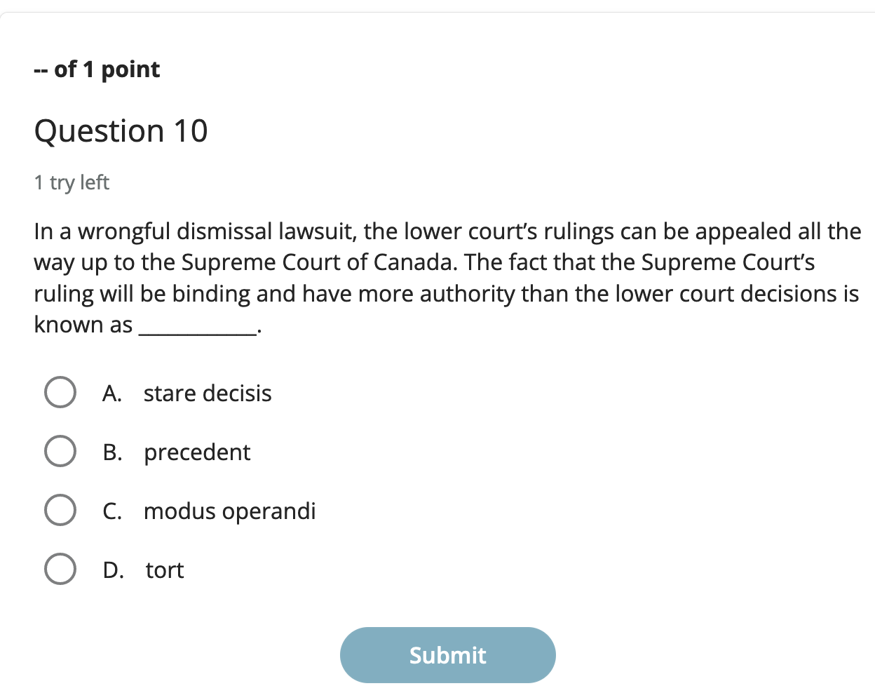 1 try left Your local employment standards