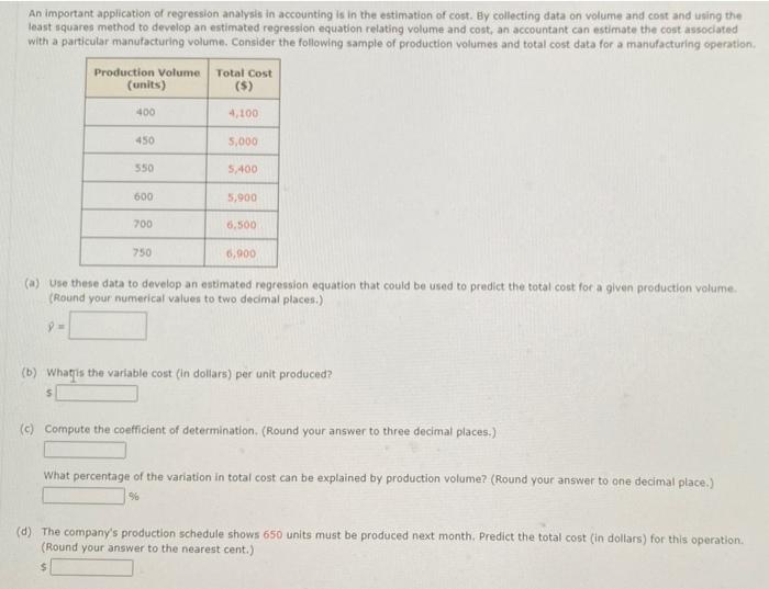 An important application of regression analysis