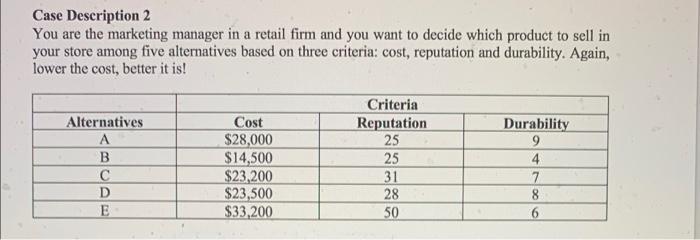 Case Description 1 A retail giant is planning to