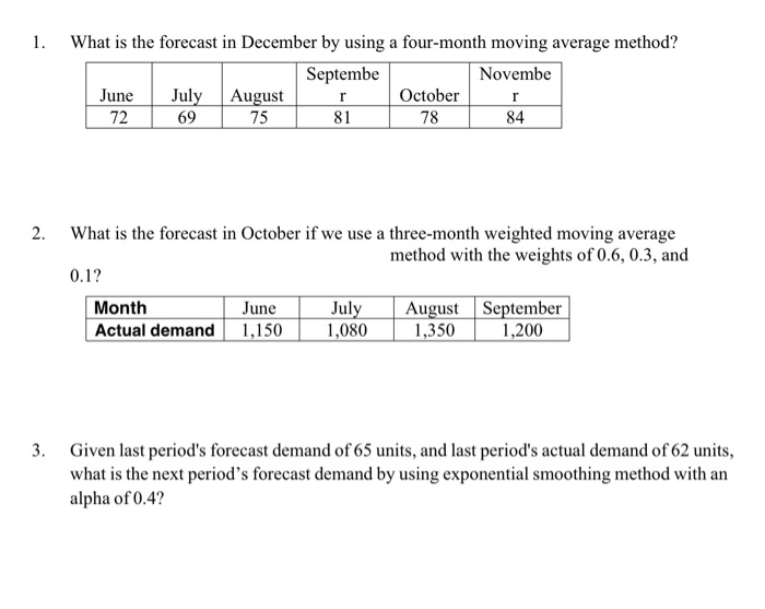 please show the calculations 1. What is the