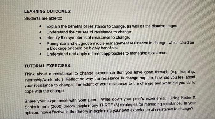 LEARNING OUTCOMES: Students are able to: -