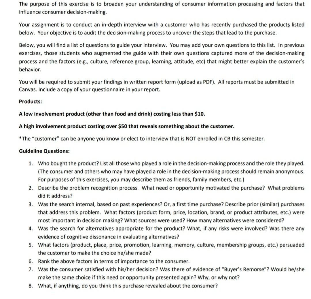 The purpose of this exercise is to broaden your