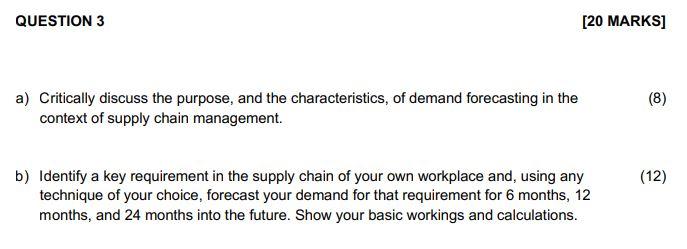 QUESTION 3 [20 MARKS] a) Critically discuss the