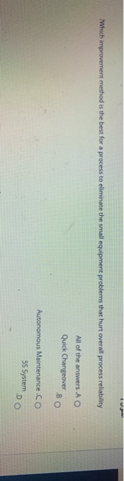 Which improvement method is the best for a